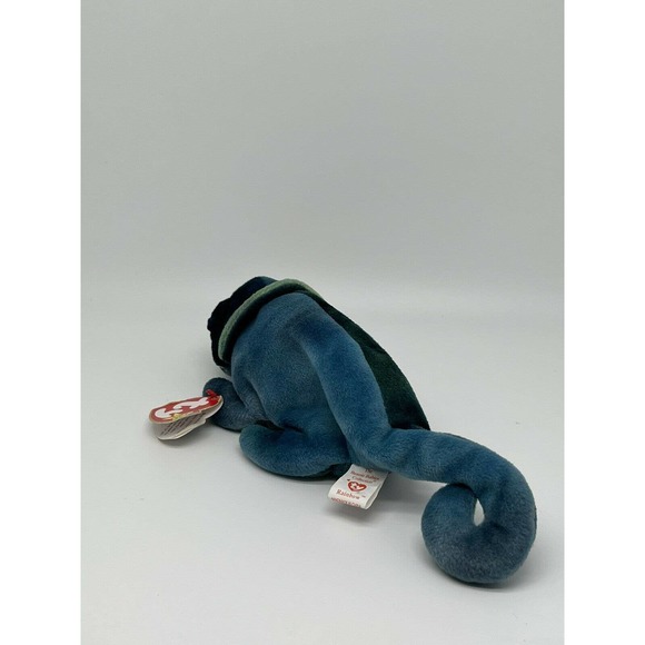 Original Ty Beanie Baby Collection-9 inch Rainbow,The Iguana Chameleon. 10/14/97 - Picture 4 of 10
